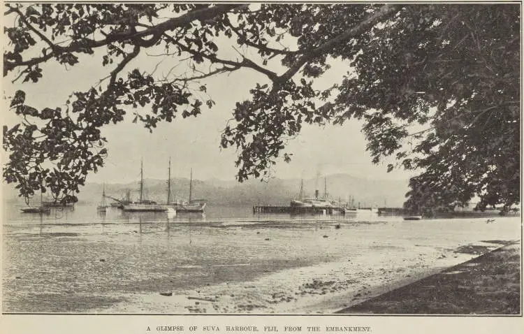 A glimpse of Suva Harbour, Fiji, from the embankment