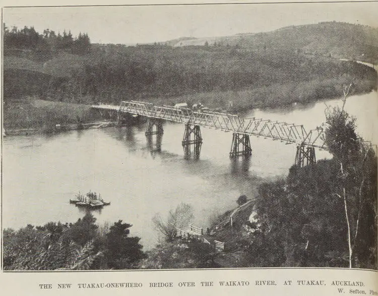 The new Tuakau-Onewhero bridge over the Waikato River, at Tuakau, Auckland