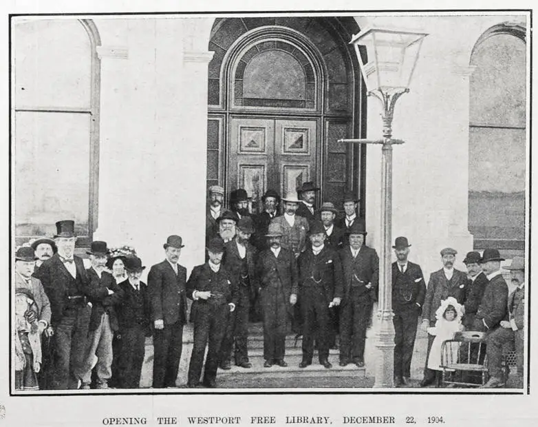 OPENING THE WESTPORT FREE LIBRARY, DECEMBER 22, 1904