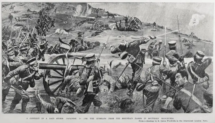 A CONFLICT IN A RAIN STORM: JAPANESE DRIVING THE RUSSIANS FROM THE RUSSIANS FROM THE MOUNTAIN PASSES IN SOUTHERN MANCHURIA