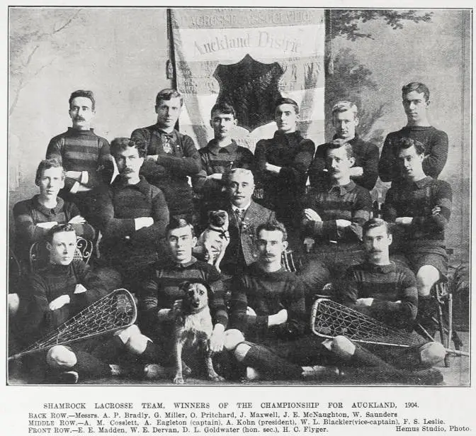 SHAMROCK LACROSSE TEAM WINNERS OF THE CHAMPIONSHIP FOR AUCKLAND, 1904