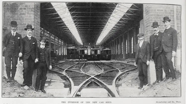 THE INTERIOR OF THE NEW CAR SHED