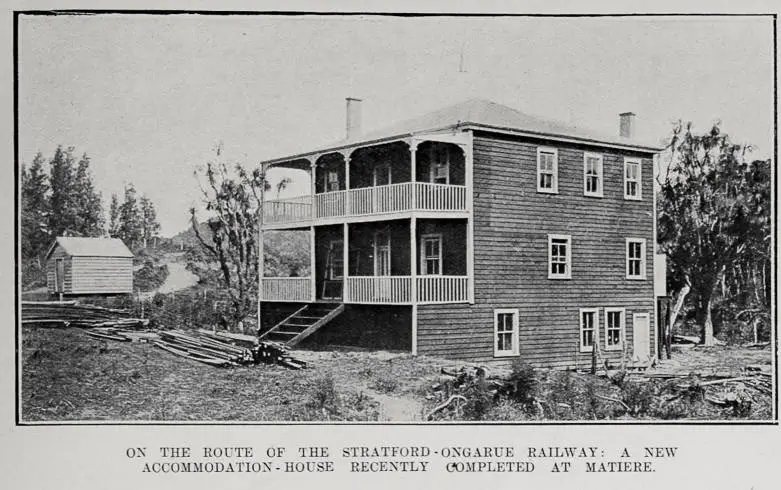 ON THE ROUTE OF THE STRATFORD-ONGARUE RAILWAY: A NEW ACCOMMODATION-HOUSE RECENTLY COMPLETED AT METIERE