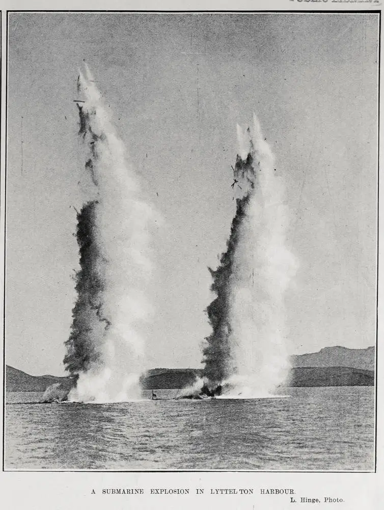 A SUBMARINE EXPLOSION IN LYTTELTON HARBOUR