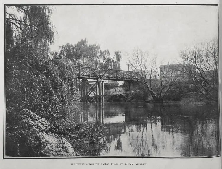 THE BRIDGE ACROSS THE PAEROA RIVER AT PAEROA, AUCKLAND