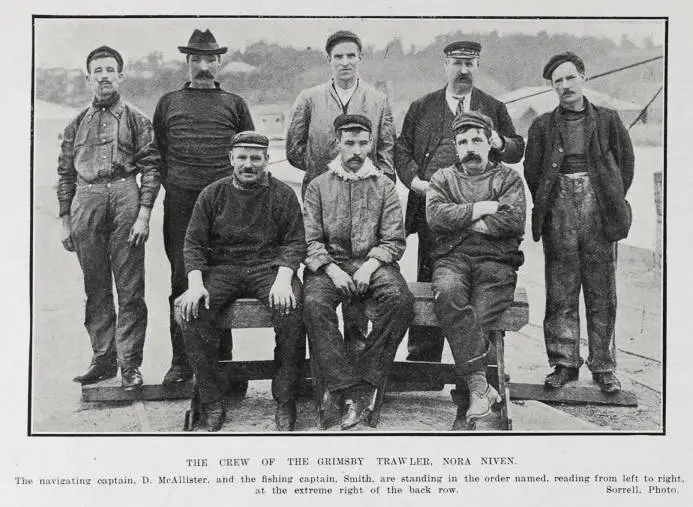 The crew of the Grimsby trawler Nora Niven