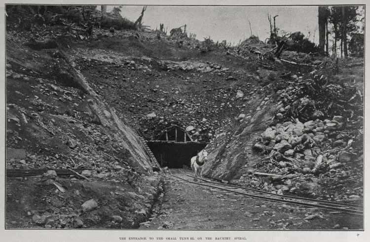 THE ENTRANCE TO THE SMALL TUNN EL ON THE RAURIMU SPIRAL