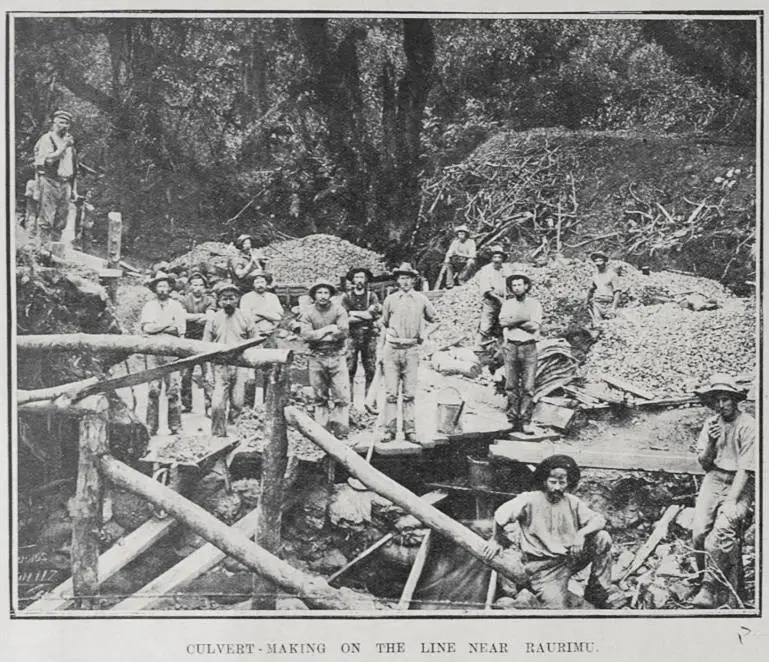 CULVERT-MAKING ON THE LINE NEAR RAURIMU