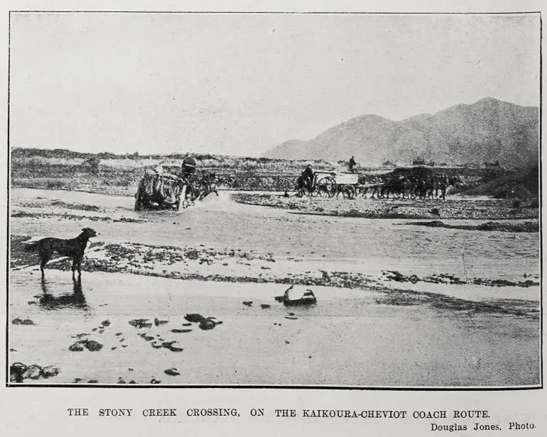 The Stony Creek Crossing, On The Kaikoura-Cheviot Coach Route