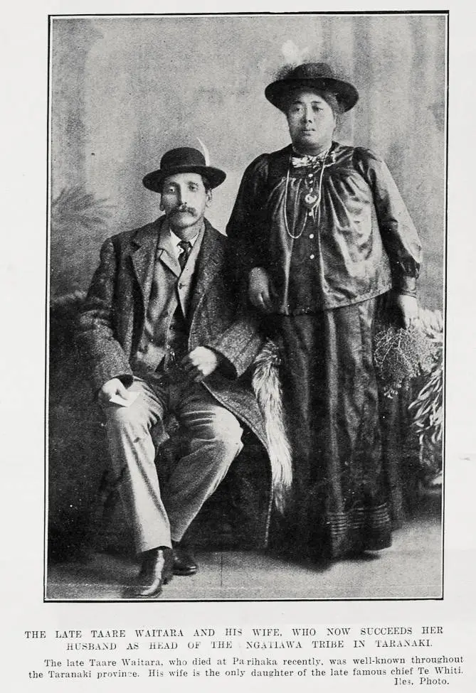 The Late Taare Waitara And His Wife, Who Now Succeeds Her Husband As Head Of The Ngatiawa Tribe In Taranaki