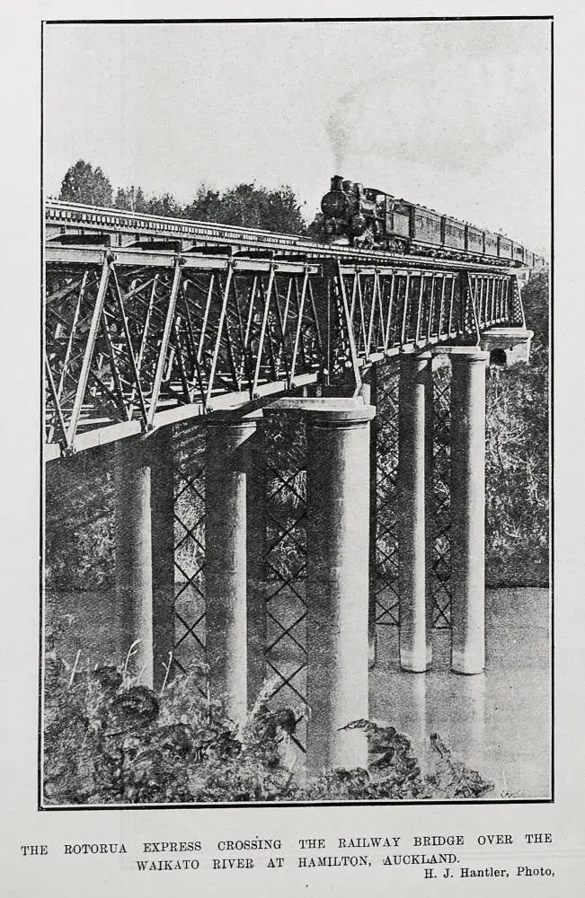 The Rotorua Express Crossing The Railway Bridge Over The Waikato River Hamilton, Auckland