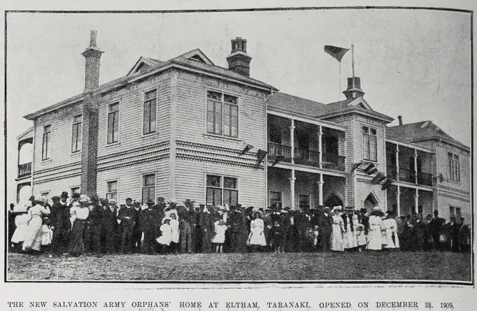 The new Salvation Army Orphans' Home at Eltham, Taranaki, opened on December 28, 1909