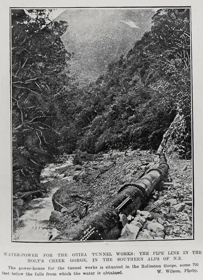 Water-Power For The Otira Tunnel Works