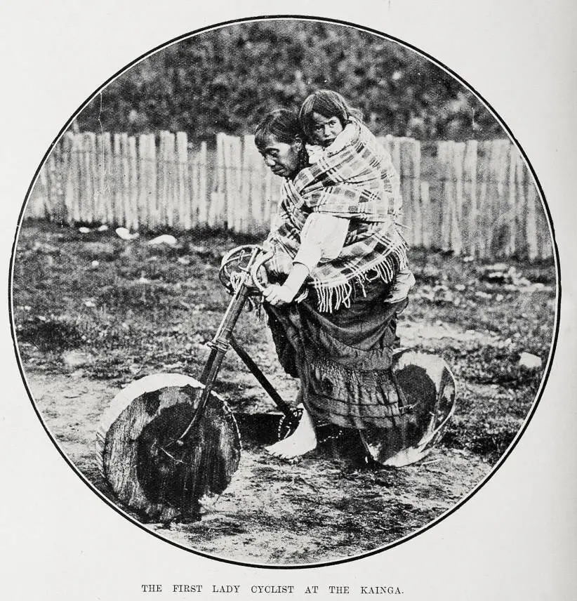 The First Lady Cyclist At The Kainga