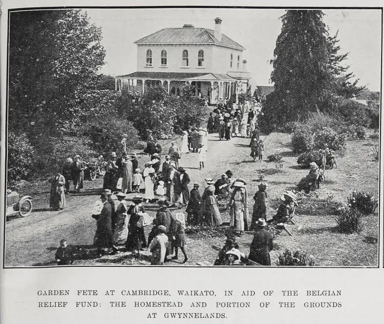 Garden fete at Cambridge, Waikato, in aid of the Belgian Relief Fund