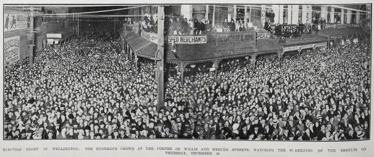 Election night in Wellington