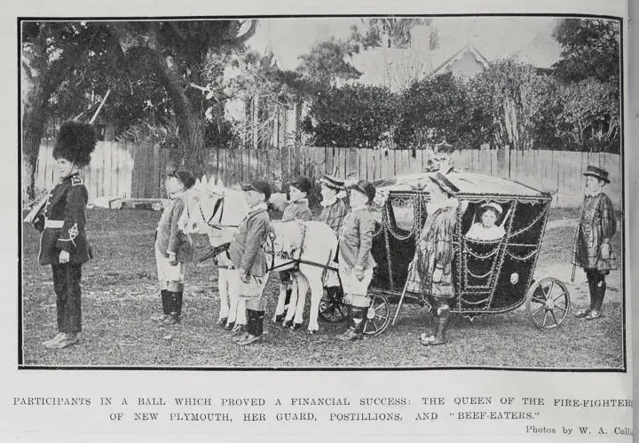 Participants in a ball which proved a financial success