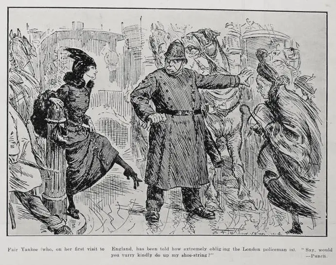 Cartoon: Yankee to the London policeman