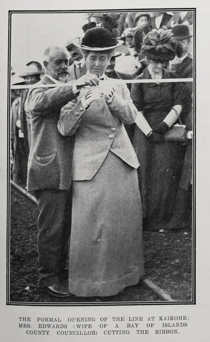 The formal opening of the line at Kaikohe