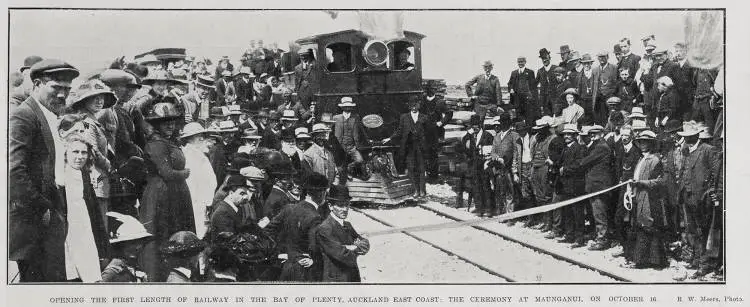 Opening The First Length Of Railway In The Bay Of Plenty, Auckland East Coast