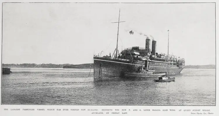 The largest passenger vessel which has ever visited New Zealand