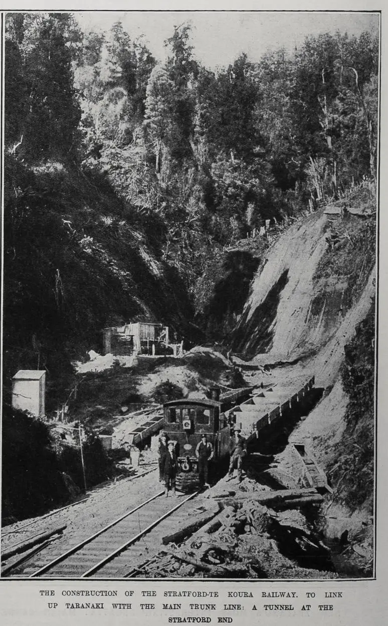 The Construction Of The Stratford-Te Koura Railway, To Link Up Taranaki With The Main Trunk Line