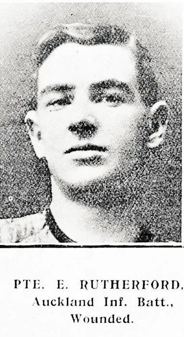 Private E. Rutherford, Auckland Infantry Battalion, wounded