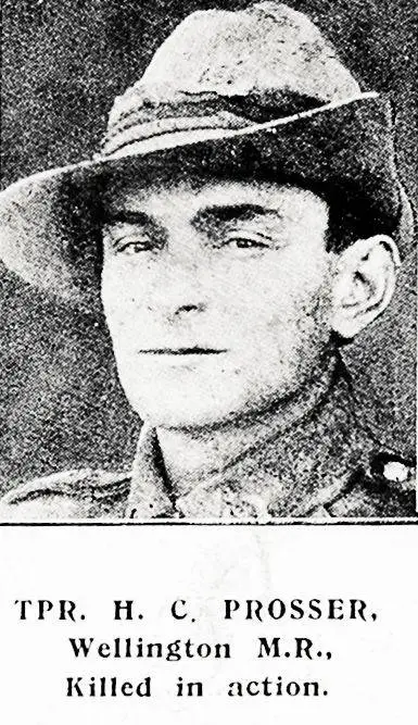 Trooper H. C. Prosser, Wellington Mounted Rifles, killed in action