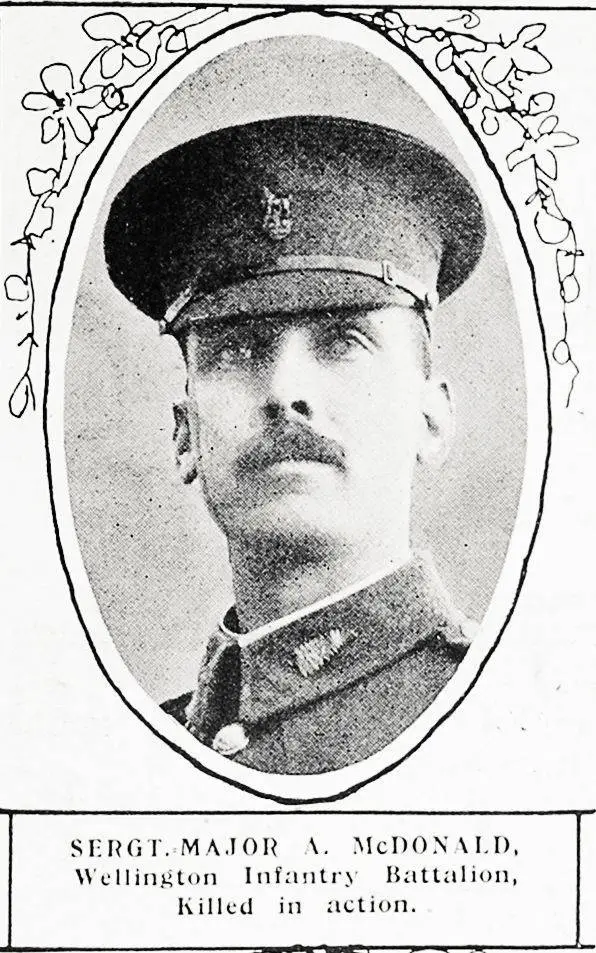 Sergeant Major A. McDonald, Wellington Infantry Battalion, killed in action