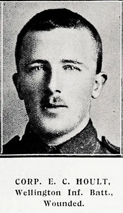 Corp. E. C. Hoult, Wellington Inf. Batt., wounded