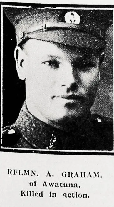 Rflmn A Graham of Awatuna, killed in action