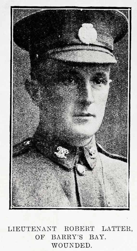 Lieutenant Robert Latter of Barry's Bay, wounded