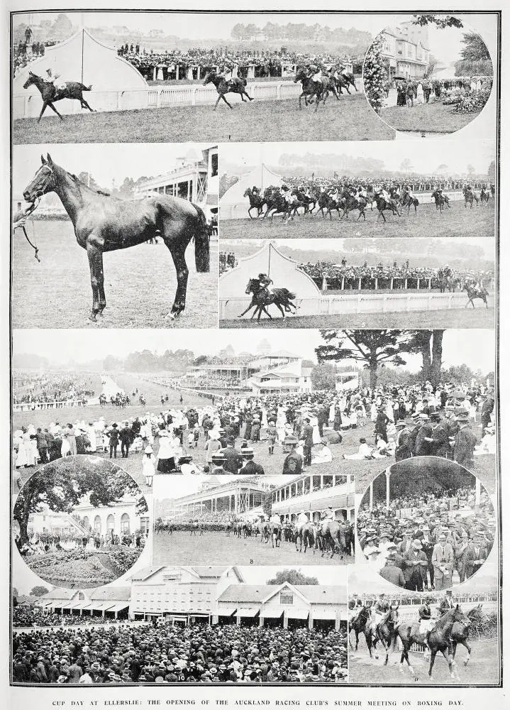 Cup Day at Ellerslie: the opening of the Auckland Racing Club's summer meeting on Boxing Day