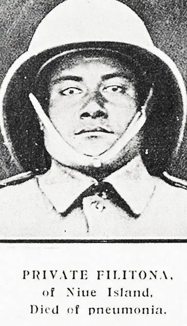 Private Filitona, of Niue Island, Died of pneumonia