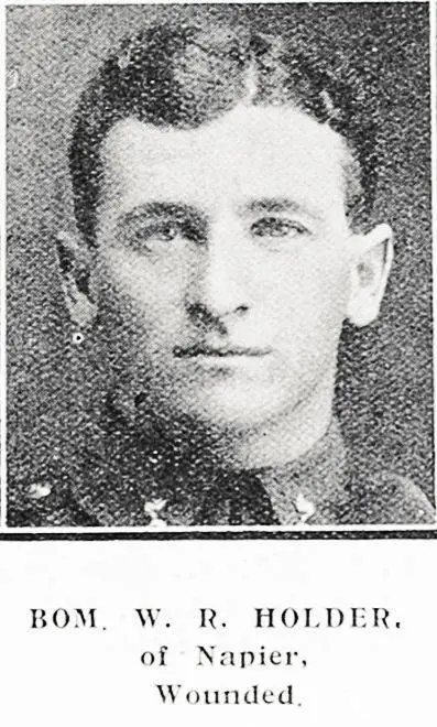 Bom. W. R. Holder, of Napier, wounded