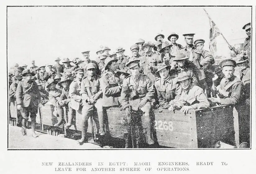 New Zealanders in Egypt: Māori engineers, ready to leave for another sphere of operation