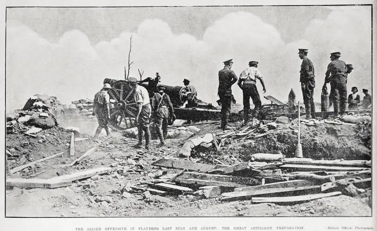 The allied offensive in Flanders last July and August: the great artillery preparation