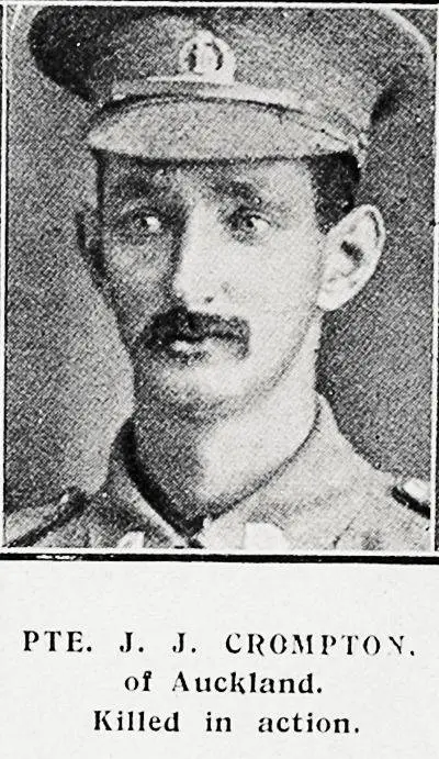 Pte J J Crompton of Auckland. Killed in action