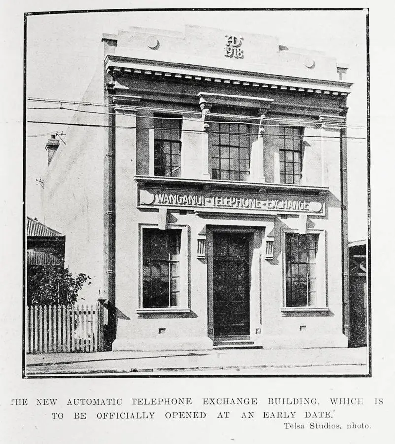 The new Wanganui automatic telephone exchange building, which is to be officially opened at an early date