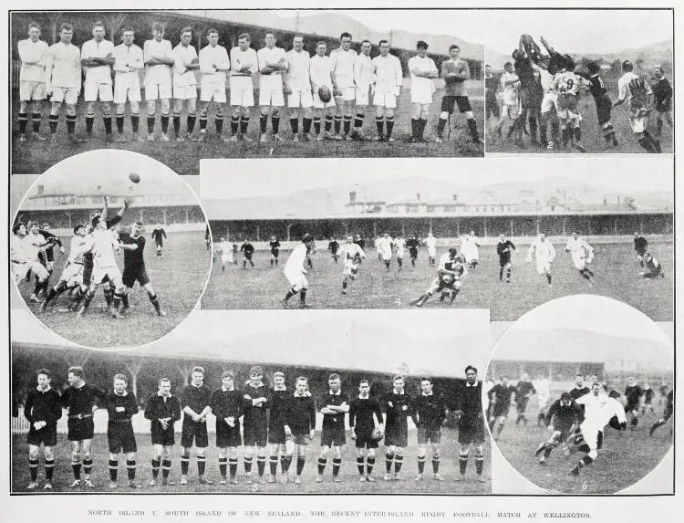 North Island v. South Island inter-island rugby match at Wellington