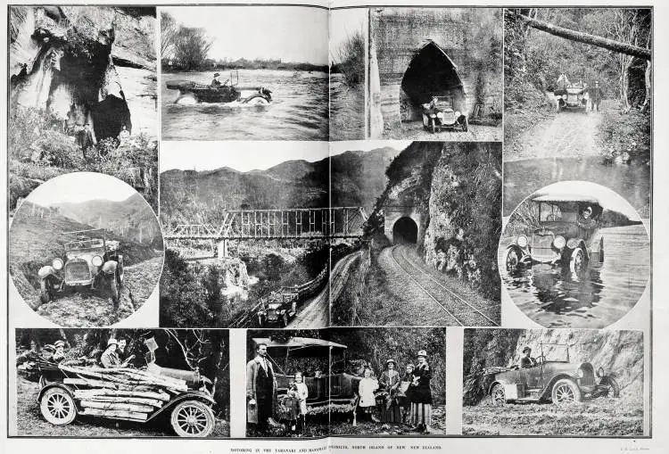 Motoring in the Taranaki and Manawatu and Manawatu Districts, North Island of New Zealand