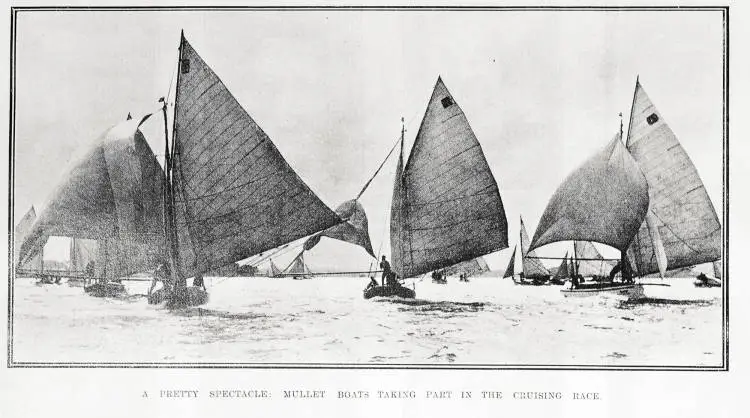 A pretty spectacle: mullet boats taking part in the cruising race
