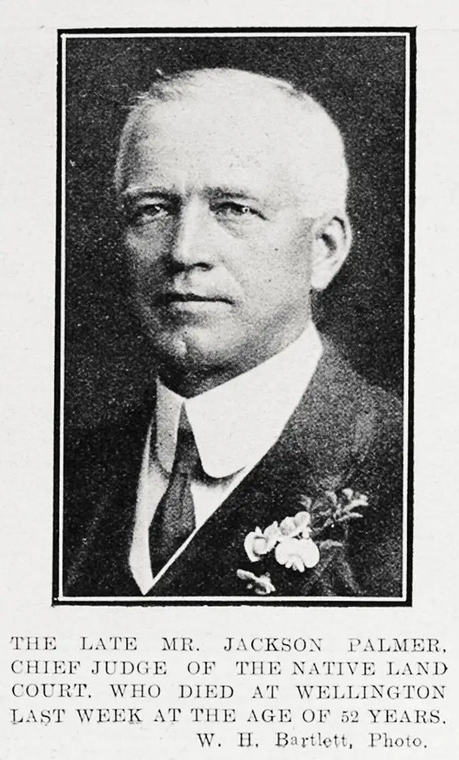 The late Mr Jackson Palmer, Chief Judge of the Native Land Court, who died at Wellington last week at the age of 52 years
