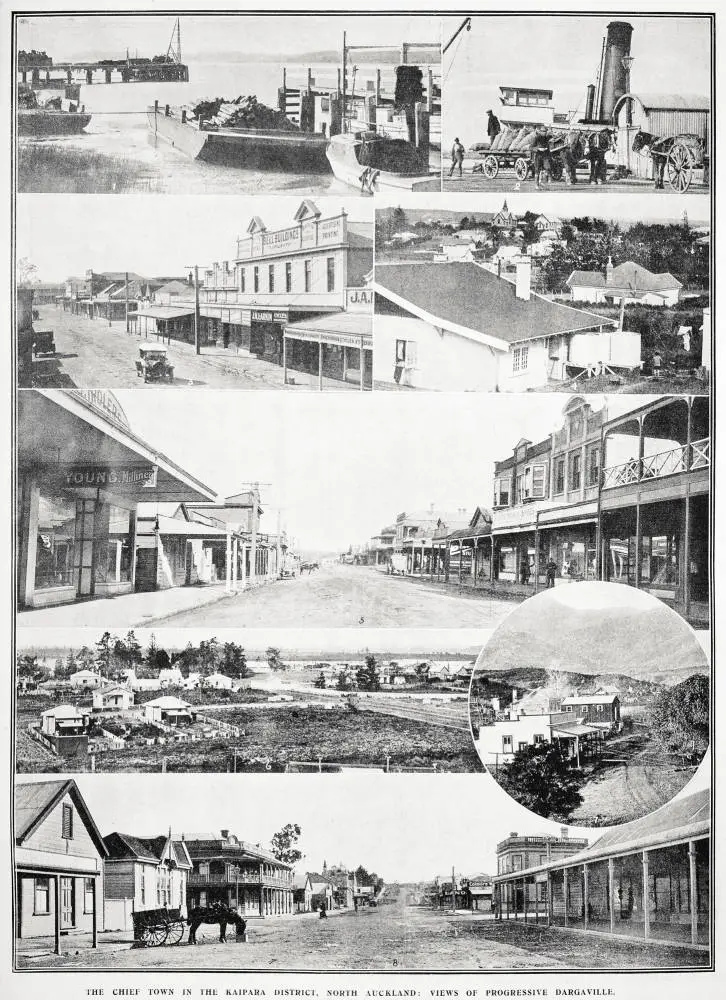 The chief town in the Kaipara district, North Auckland: views of progressive Dargaville