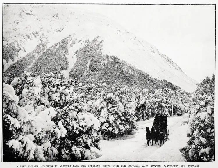 A cold journey: coaching in Arthur's Pass, the overland route over the Southern Alps between Canterbury and Westland