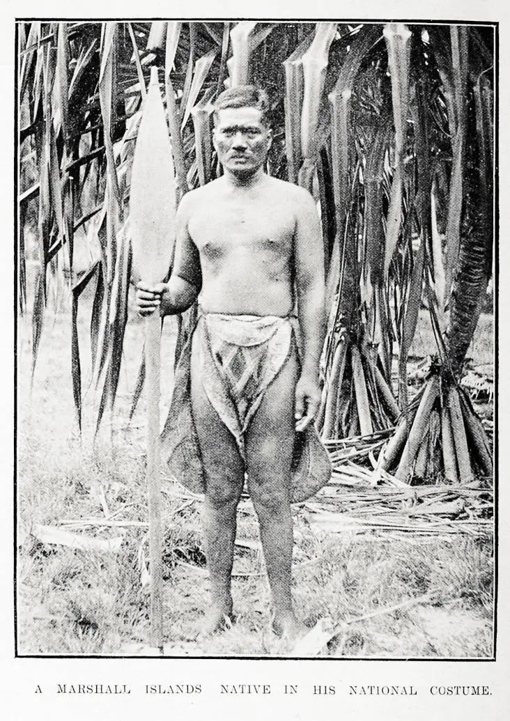 A Marshall Islands native in his national costume