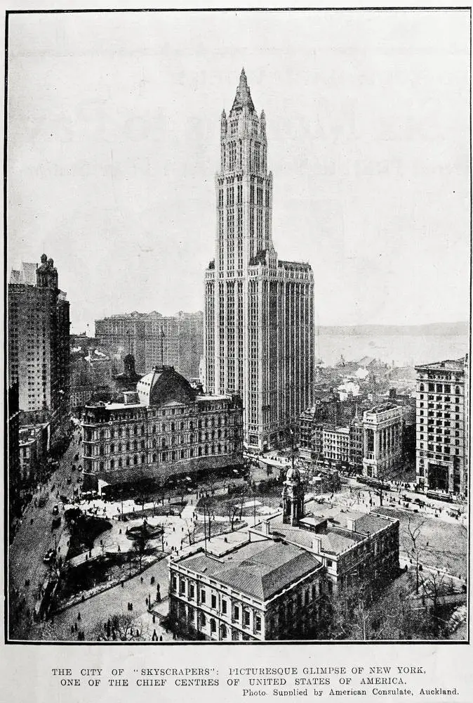 The city of skyscrapers: picturesque glimpse of New York, one of the chief centres of United States of America