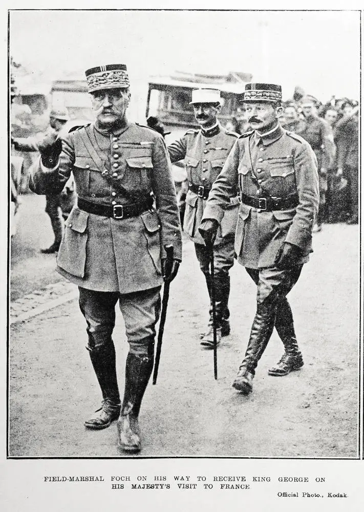 Field-Marshal Foch on his way to receive King George on His Majesty's visit to France