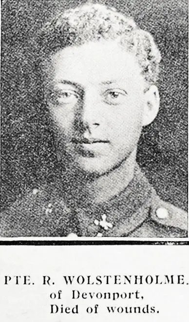 Pte. R. Wolstenholme, of Devonport, died of wounds