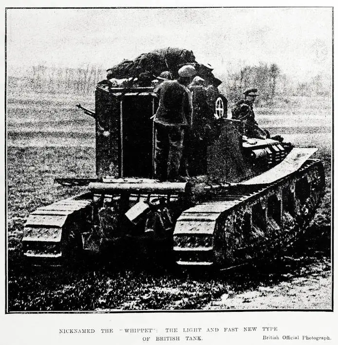 Nicknamed the 'Whippet': the light and fast new type of British tank